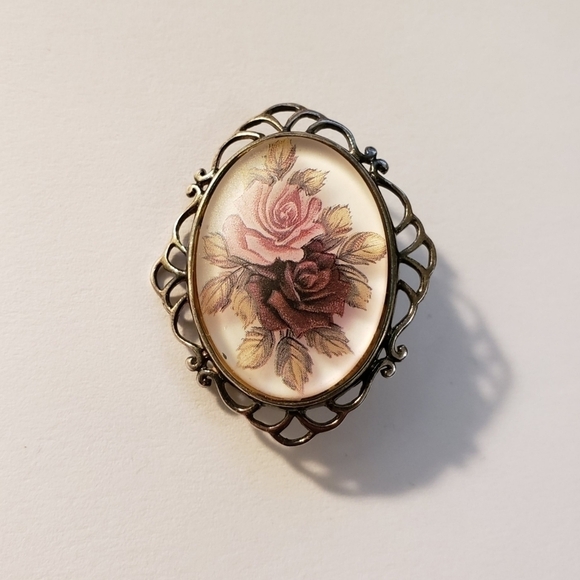 JezLaine Sterling Floral Pin/Brooch - Picture 1 of 5